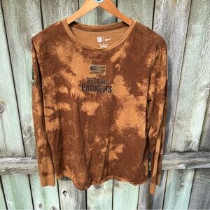Womens 2XL Nike Packers Salute to Service Tie Dye Long Sleeve Tee